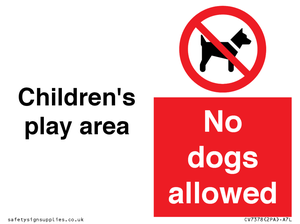 Children's play area. No dogs allowed